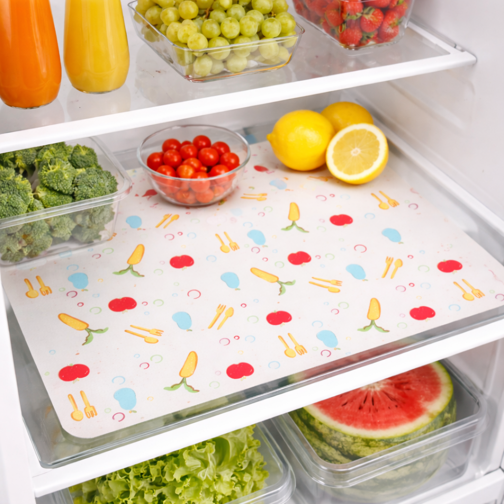 Royal PVC Kitchen & Fridge Mat β (45cm x 150cm) RANDOM DESIGNS