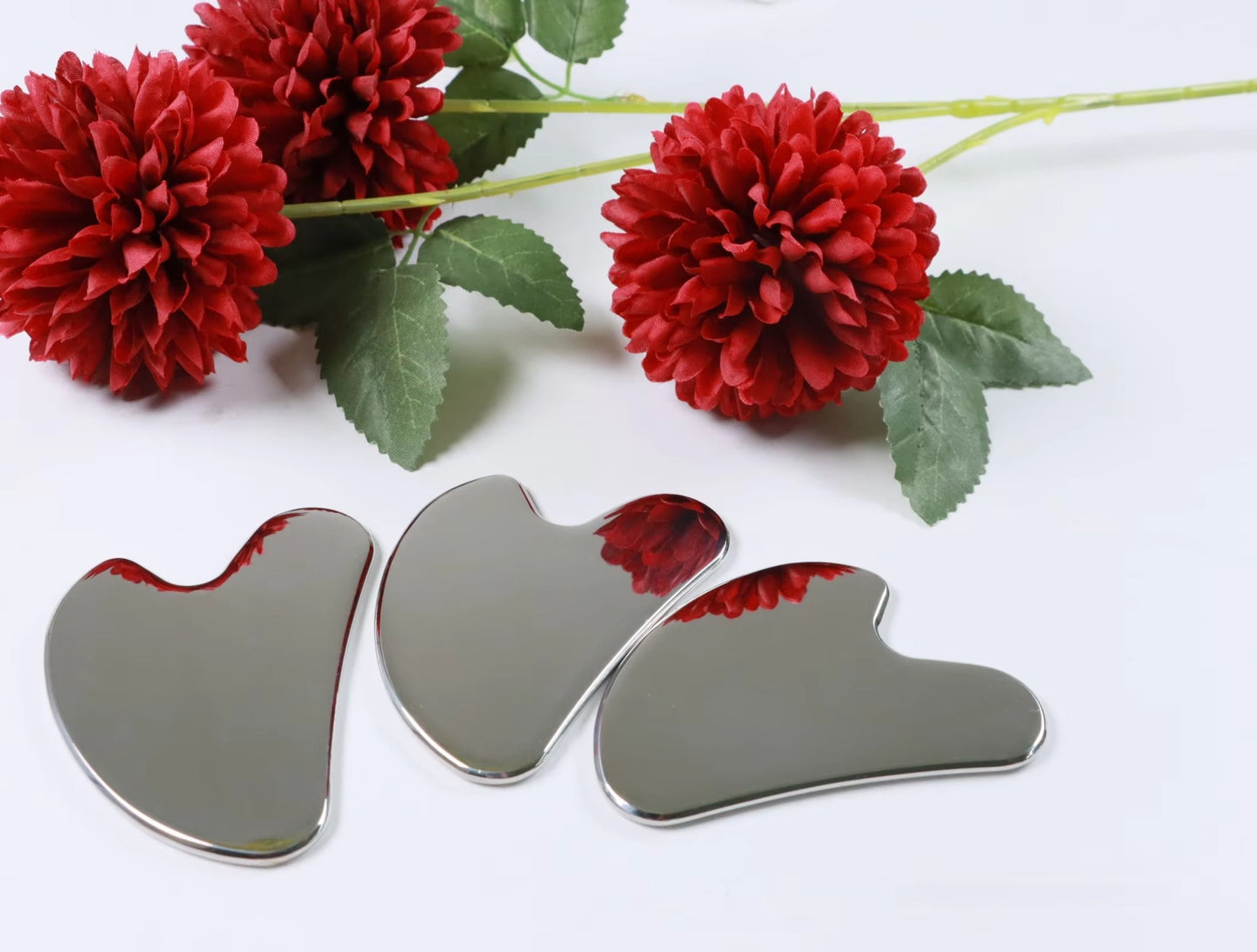 Stainless Steel Face Roller & Gua Sha Set