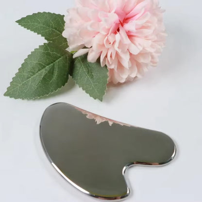 Stainless Steel Face Roller & Gua Sha Set