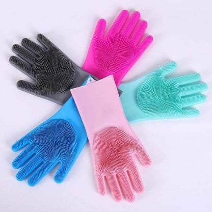 Premium Silicone Cleaning Gloves (Random color)