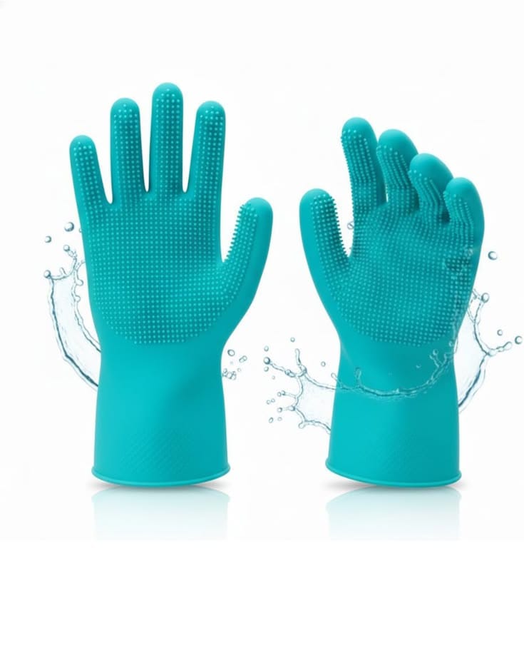 Premium Silicone Cleaning Gloves (Random color)