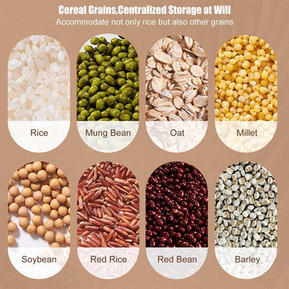Food Storage Container Rotatable Rice Barrels Sealed Cereal Dispenser Rice Tank Grain Box