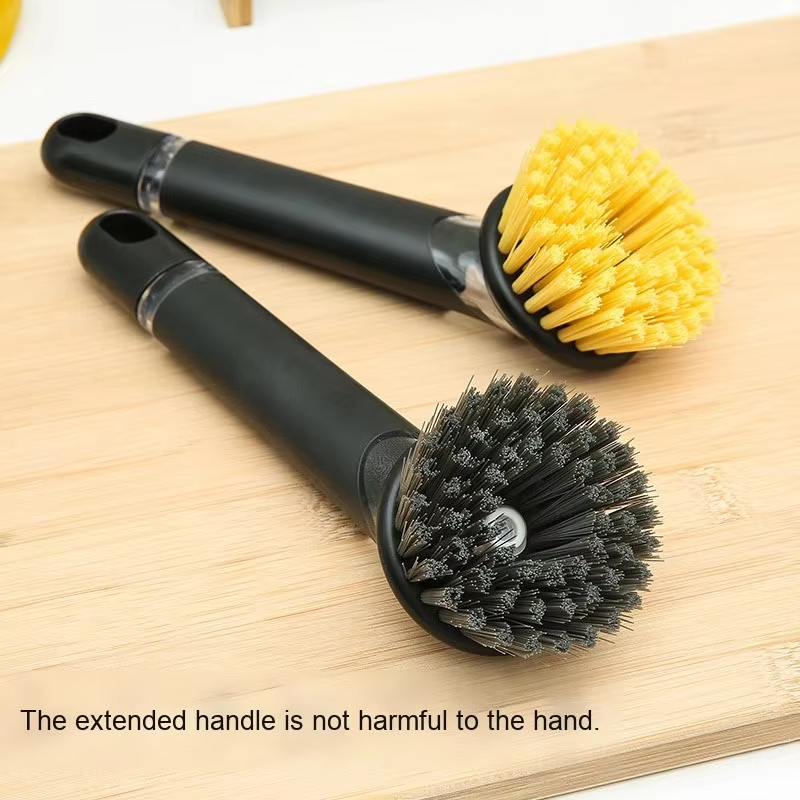 Removable Long Handle Dishwashing Brush with Soap Liquid Added