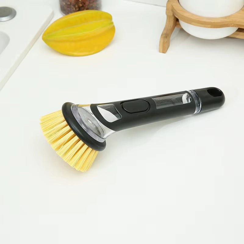 Removable Long Handle Dishwashing Brush with Soap Liquid Added