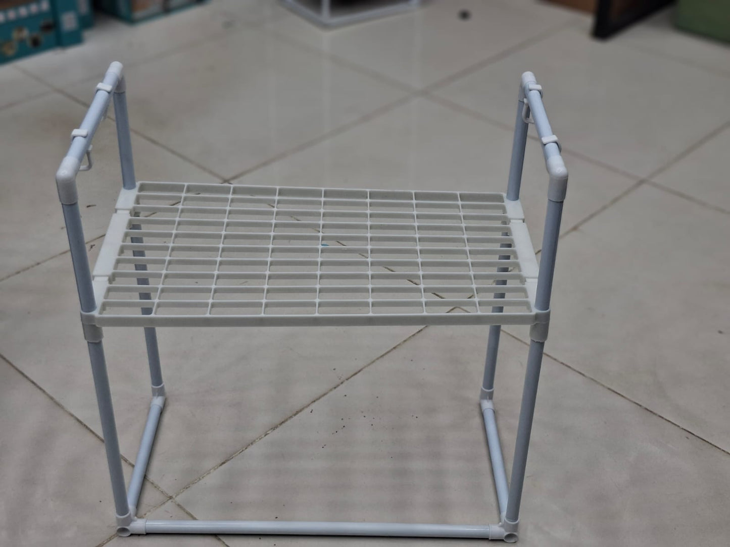 Microwave Oven Storage Rack 2 Space-Saving Carbon Steel Shelf Utensils |