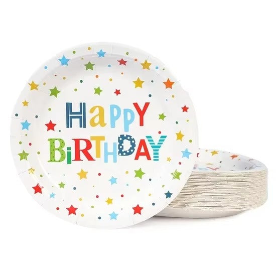 10 Pcs Birthday Cake Plates