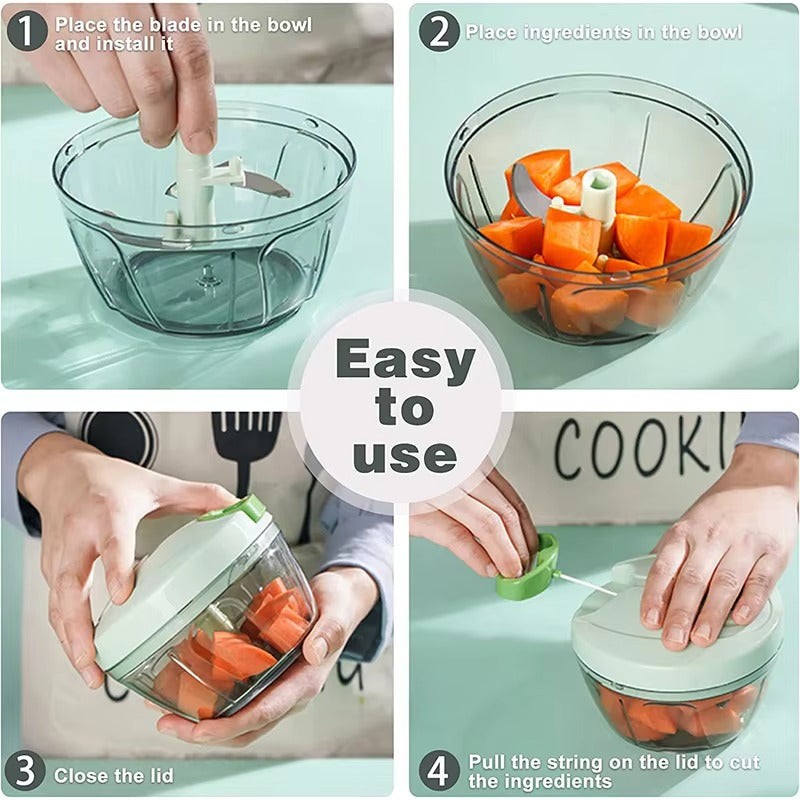 Portable Manual  Food Chopper 500ml