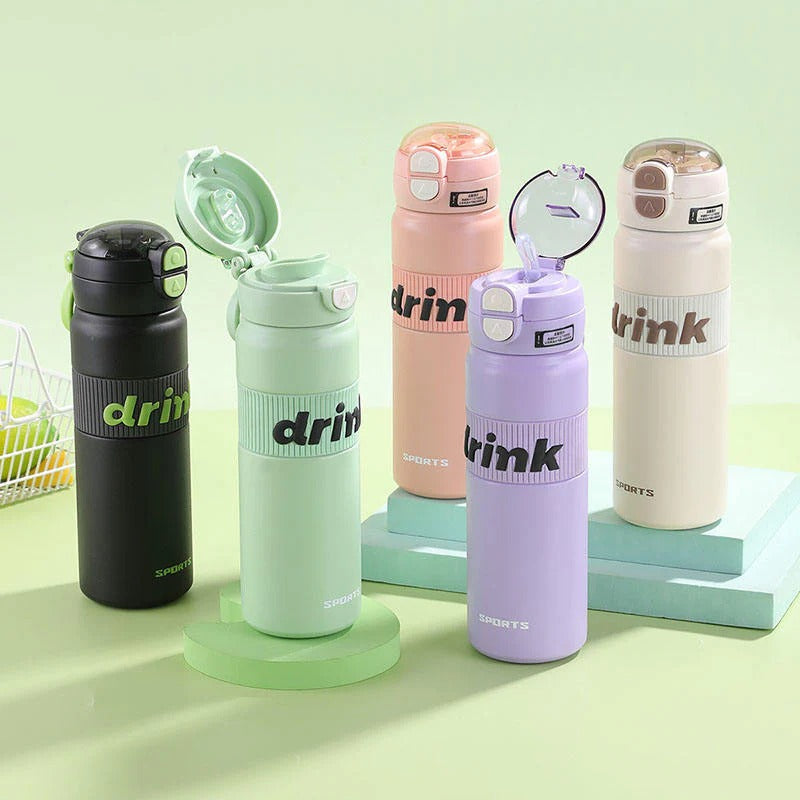 Dual Drink Water Bottle (Random color)