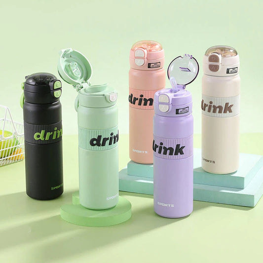 Dual Drink Water Bottle (Random color)