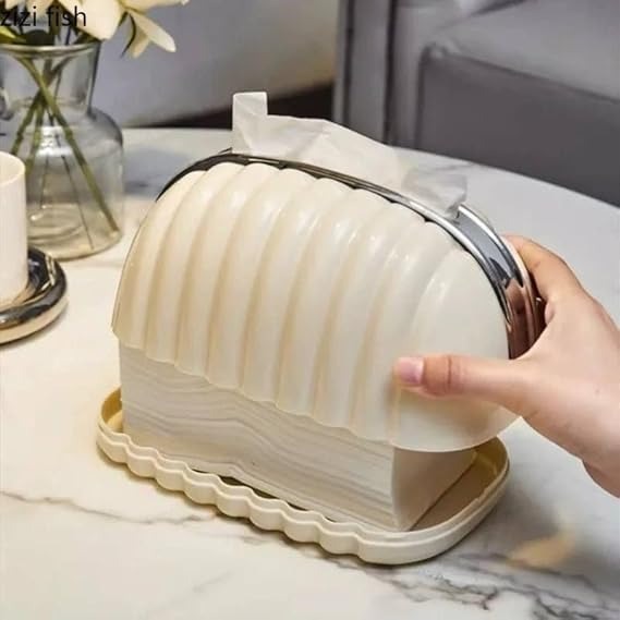 Decorative Shell Tissue Box Daily Use Home And Office Accessory