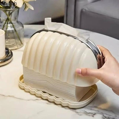 Decorative Shell Tissue Box Daily Use Home And Office Accessory